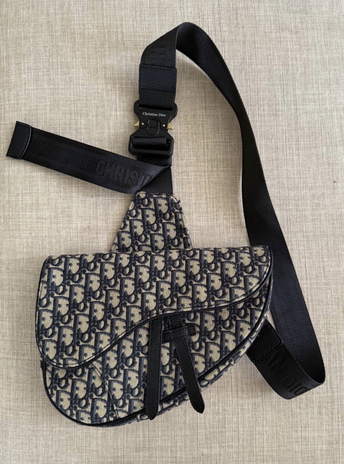 Men’s Dior Saddle Bag Oblique Jacquard