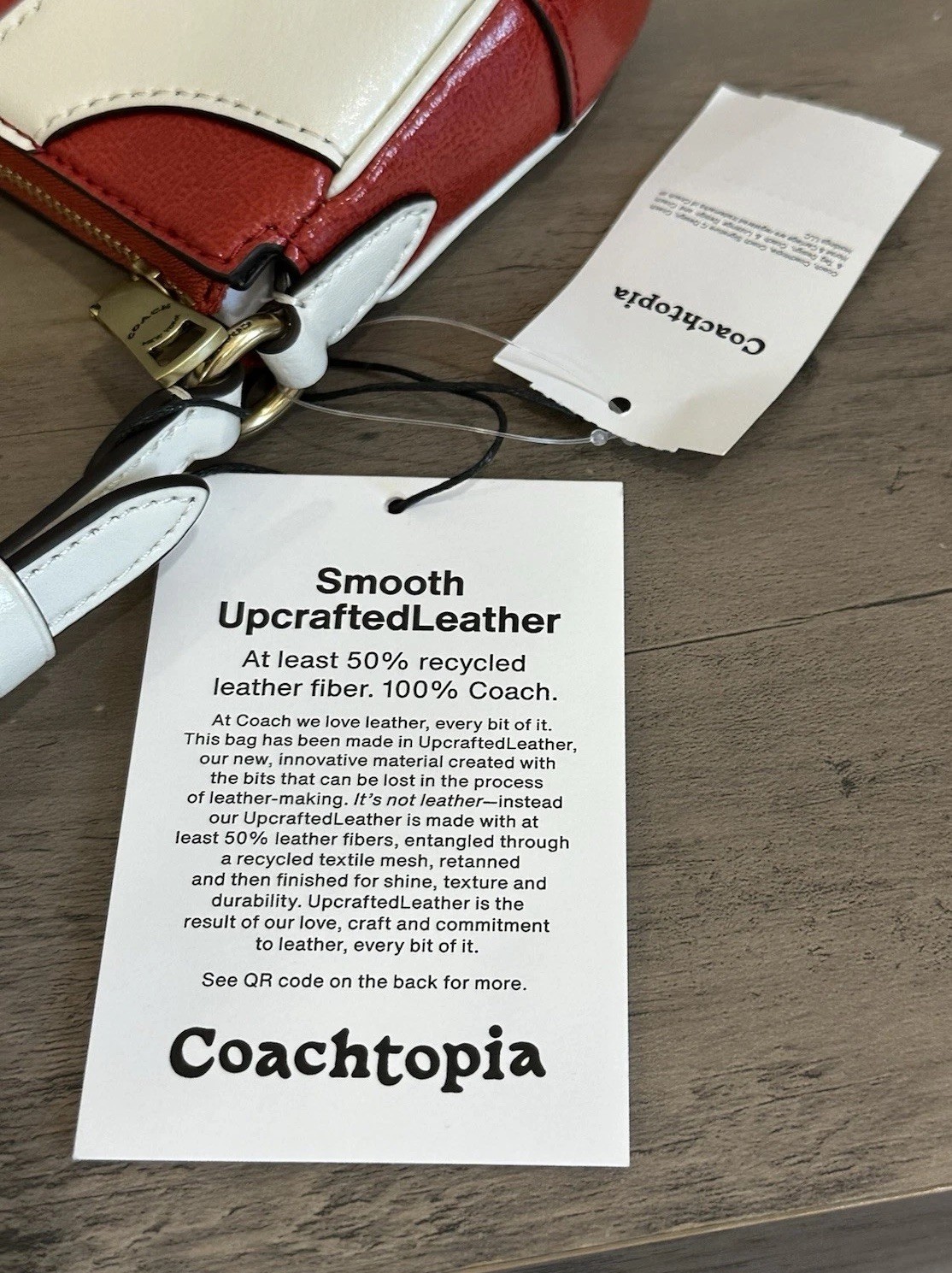 Coach Coachtopia Bowling Small Shoulder Bag Upcrafted Leather Red/White CFB01