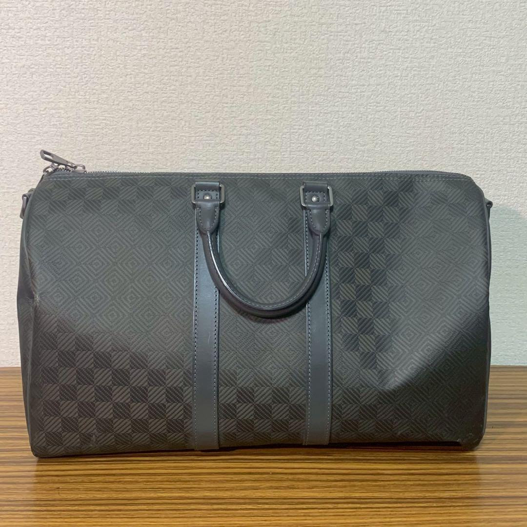Louis Vuitton N41418 Damier Graphite Keepall Bandouliere 45 Bag Used From Japan