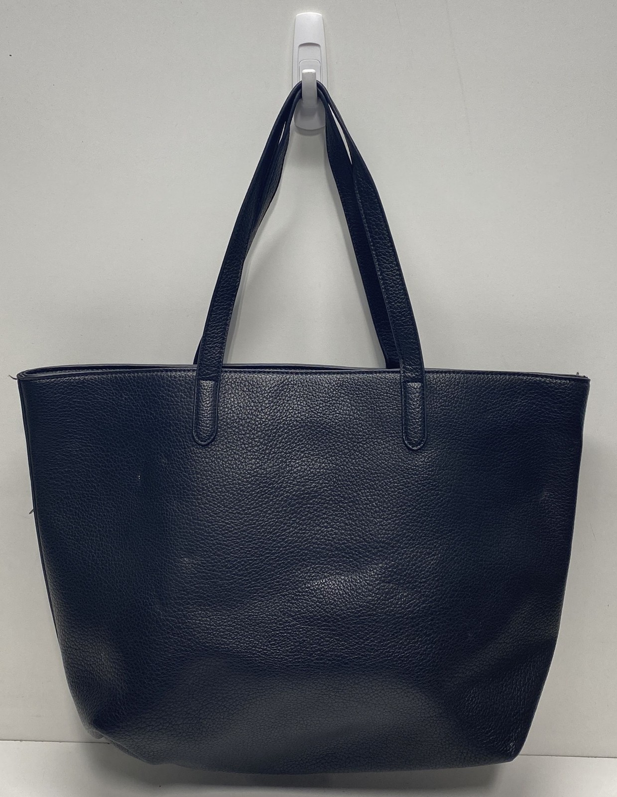 Urban Outfitters Black Pebbled Faux Leather Large Shoulder Tote Bag
