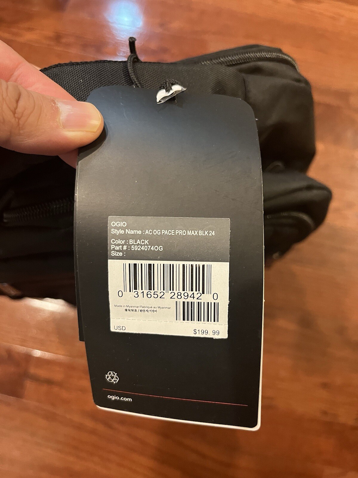 OGIO AC OG PACE PRO MAX Backpack, Black, New With Tags! Missing One Zipper Tab