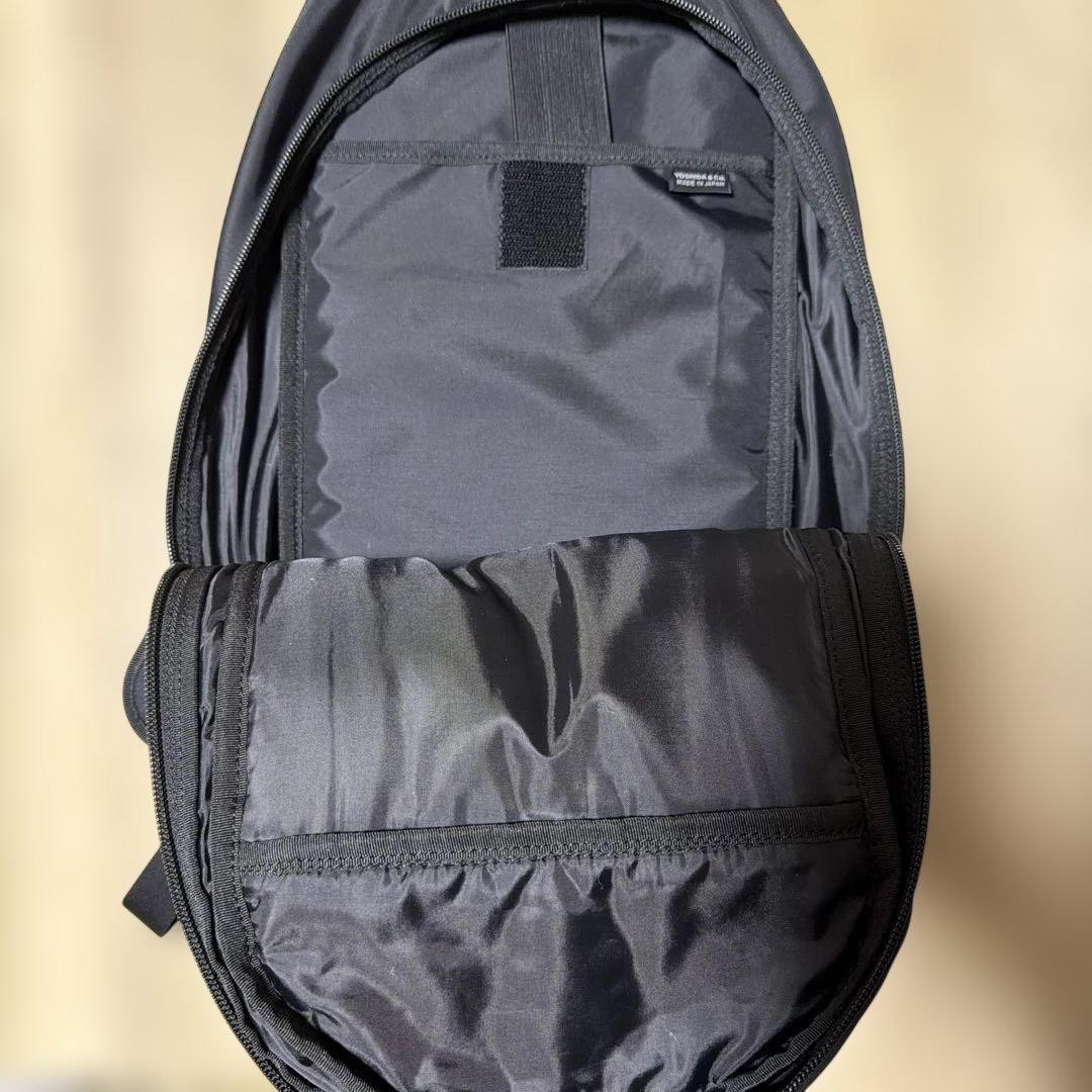 Yoshida Porter Monotone Real Tree Pattern Sling Shoulder Bag Black Excellent