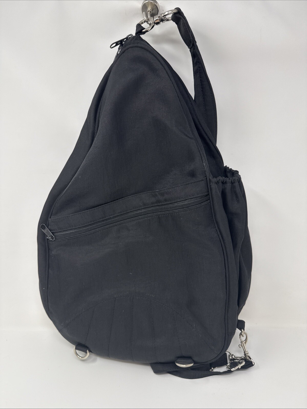 Norm Thompson Convertible Sling Purse Backpack Black