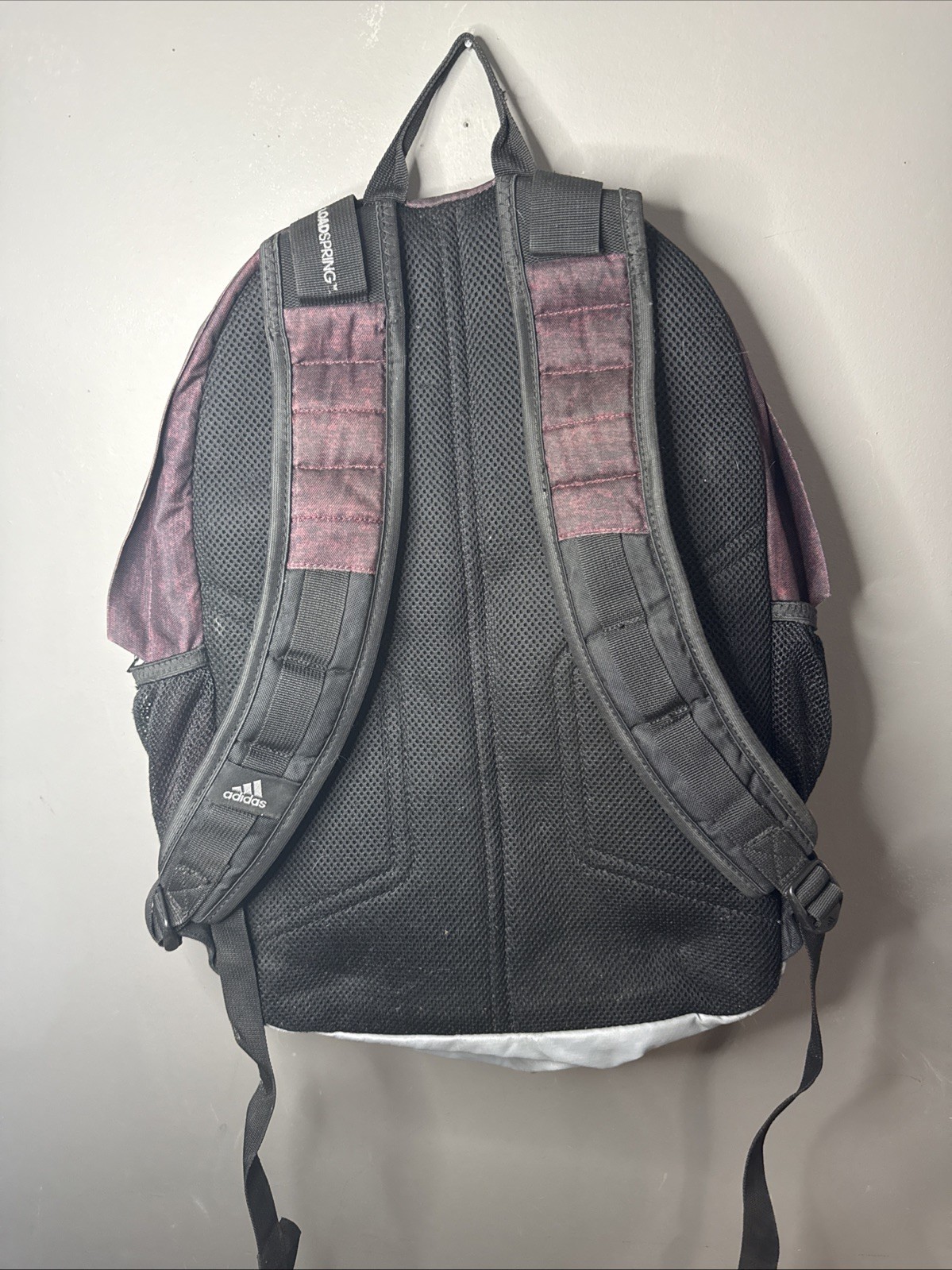 Adidas Prime 5 Maroon Grey Backpack Unisex Pre Owned