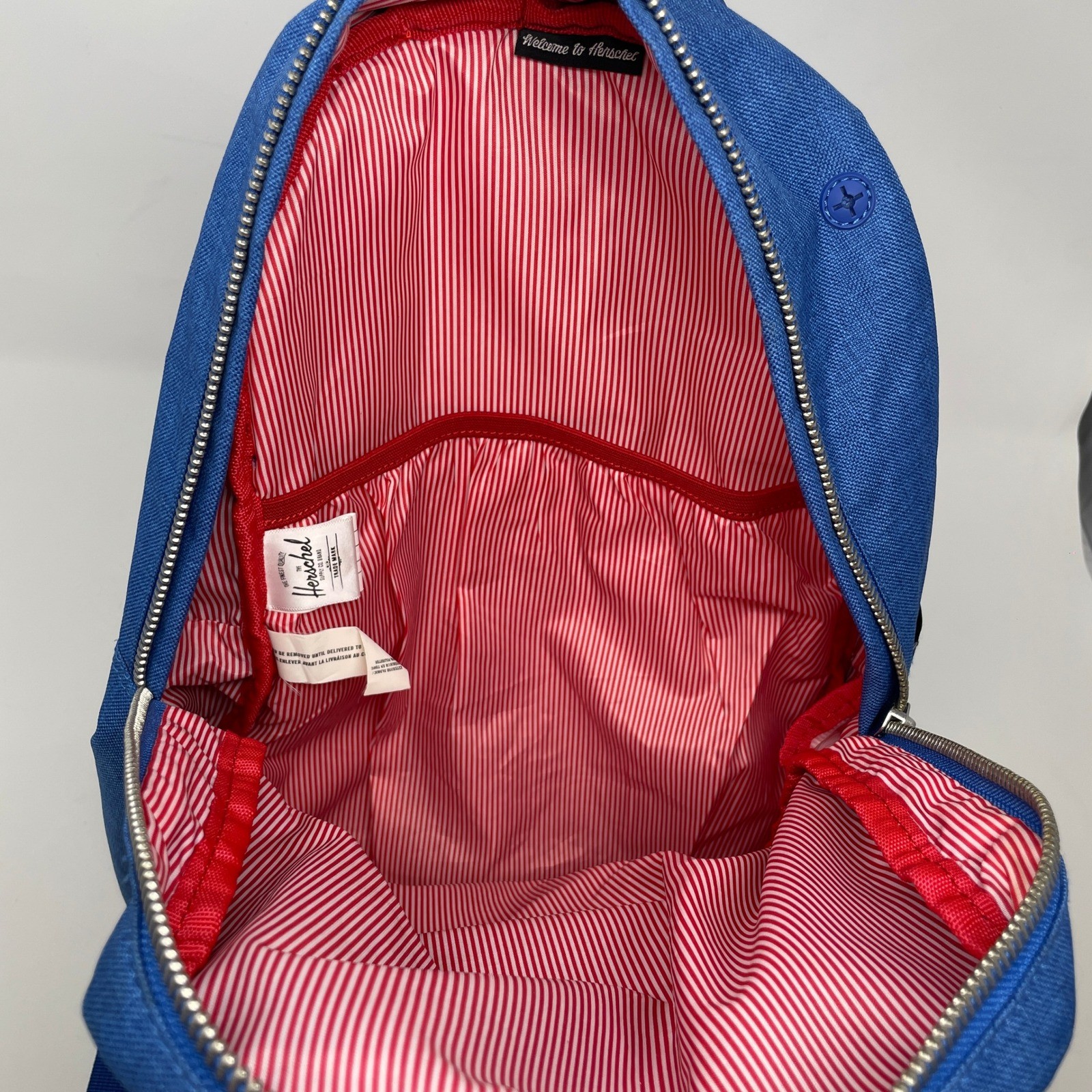 Herschel Supply Co Heritage Backpack Royal Blue Canvas Laptop Sleeve Bookbag