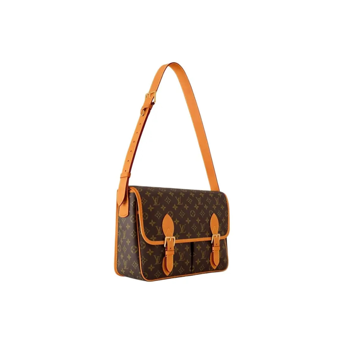 LOUIS VUITTON SATCHEL Coated Canvas Single Shoulder Bag Men’s 14×4.7×9.4 in