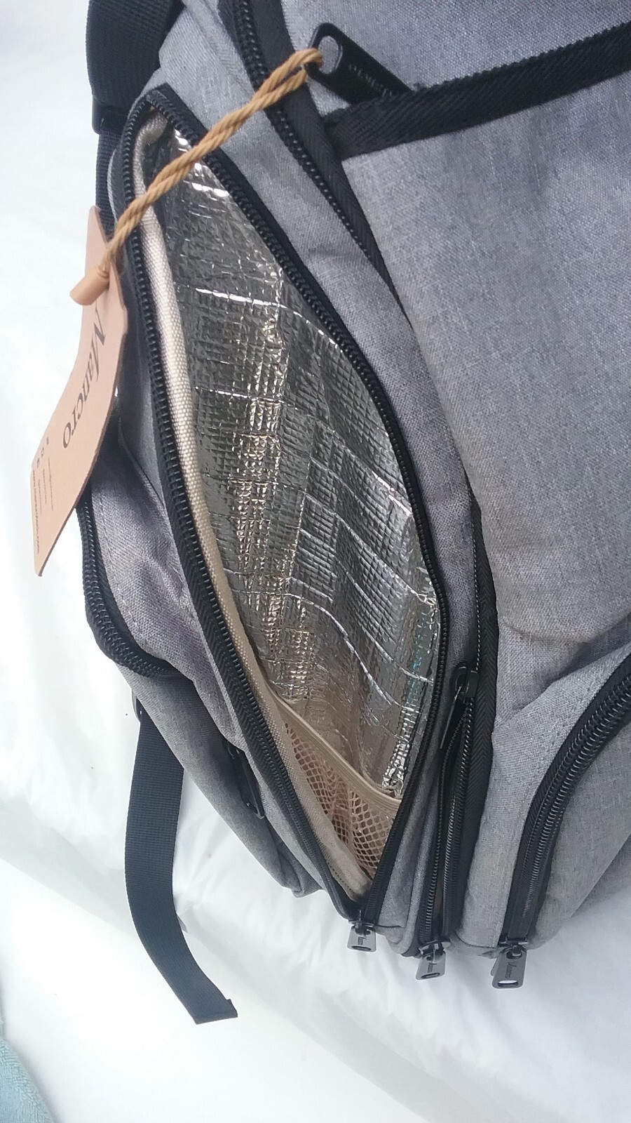 Mancro Backpack Gray Business, Travel, College, School, Bookbag Unisex