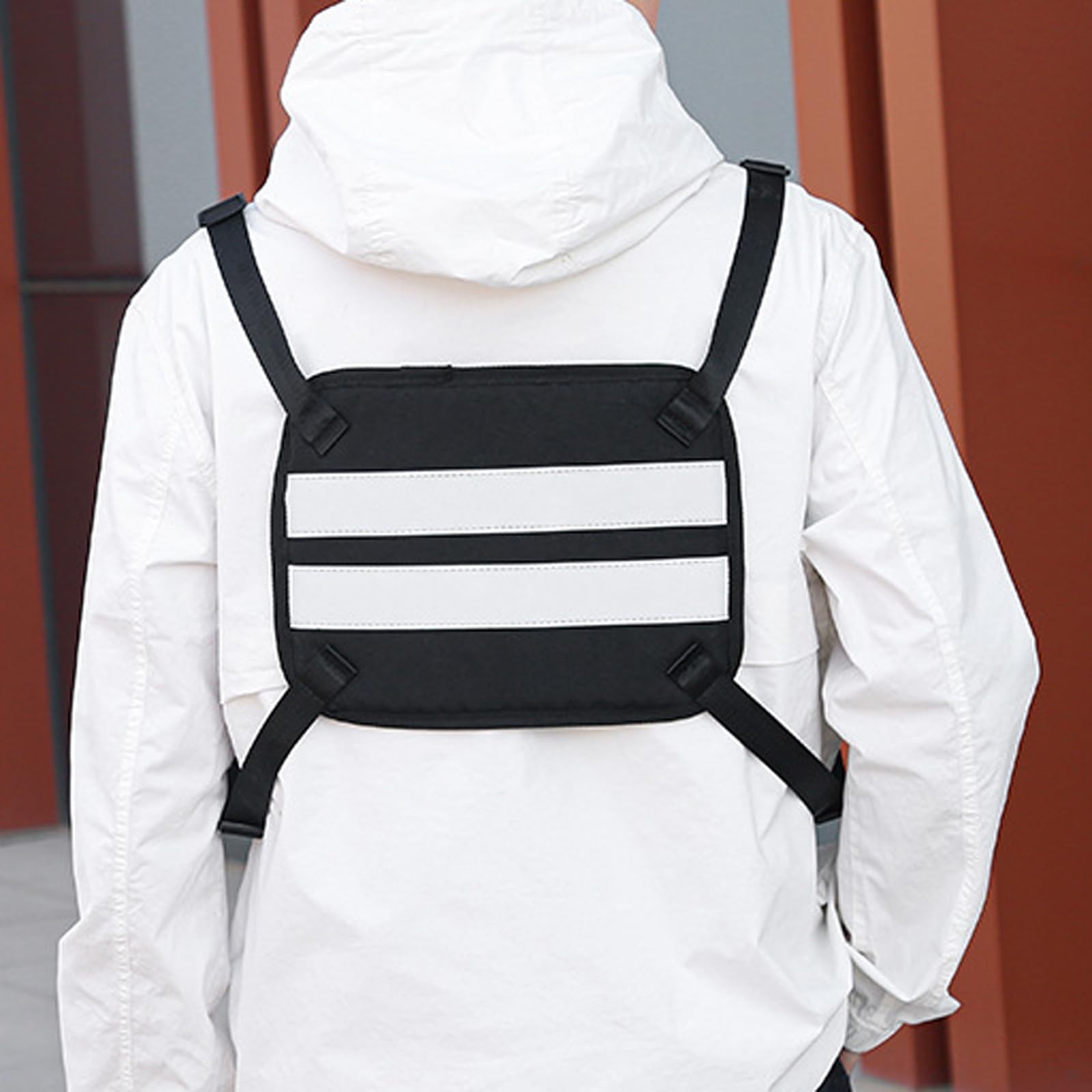 Unisex Chest Bag Street Hip Hop Trendy Vest Sports Backpack with Holder and E…