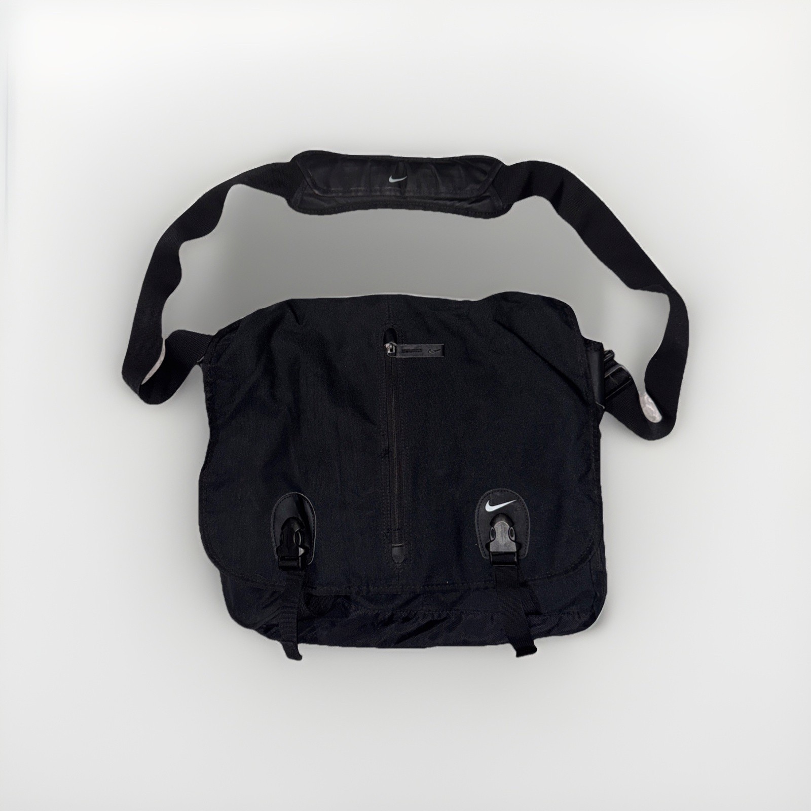 Vintage Nike Cordura Messenger Bag Shoulder Bag Black