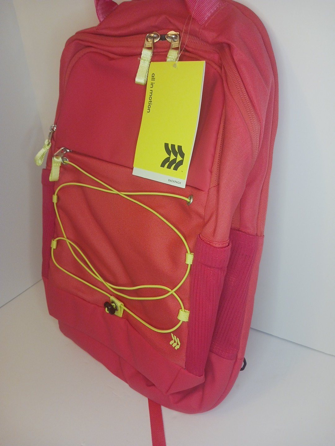 All In Motion Sporty 19″ Backpack – Pink/ Yellow Kids And Adult Back To School