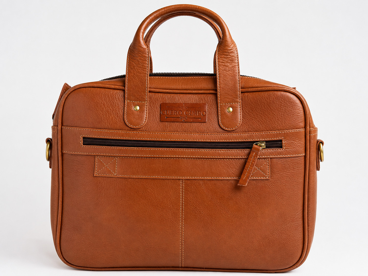 Cuero Guapo Leather Laptop Briefcase Messenger Bag Business Office Travel Brown