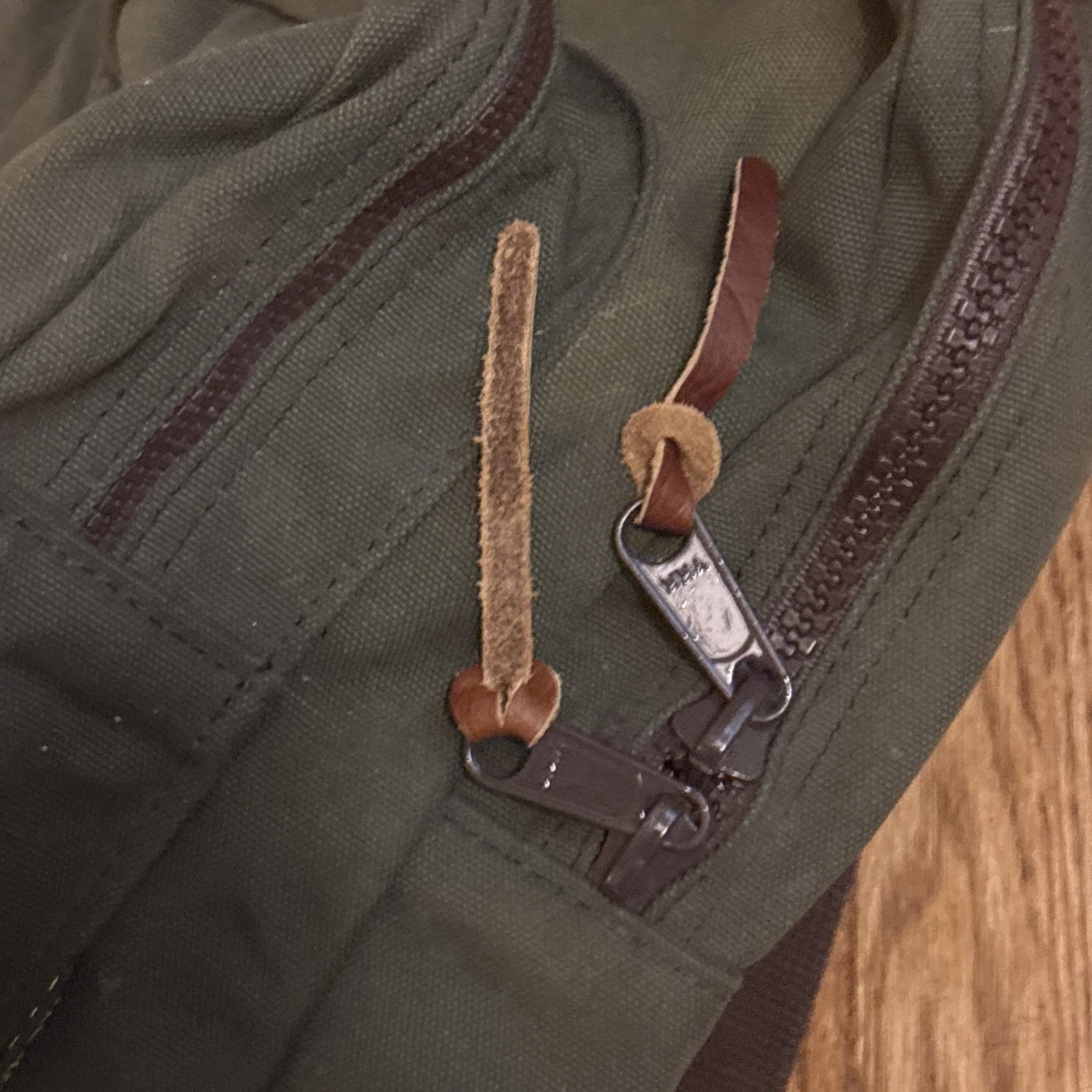 Duluth Pack Olive Green Travel Backpack Canvas Laptop Bag Daypack *read Logo