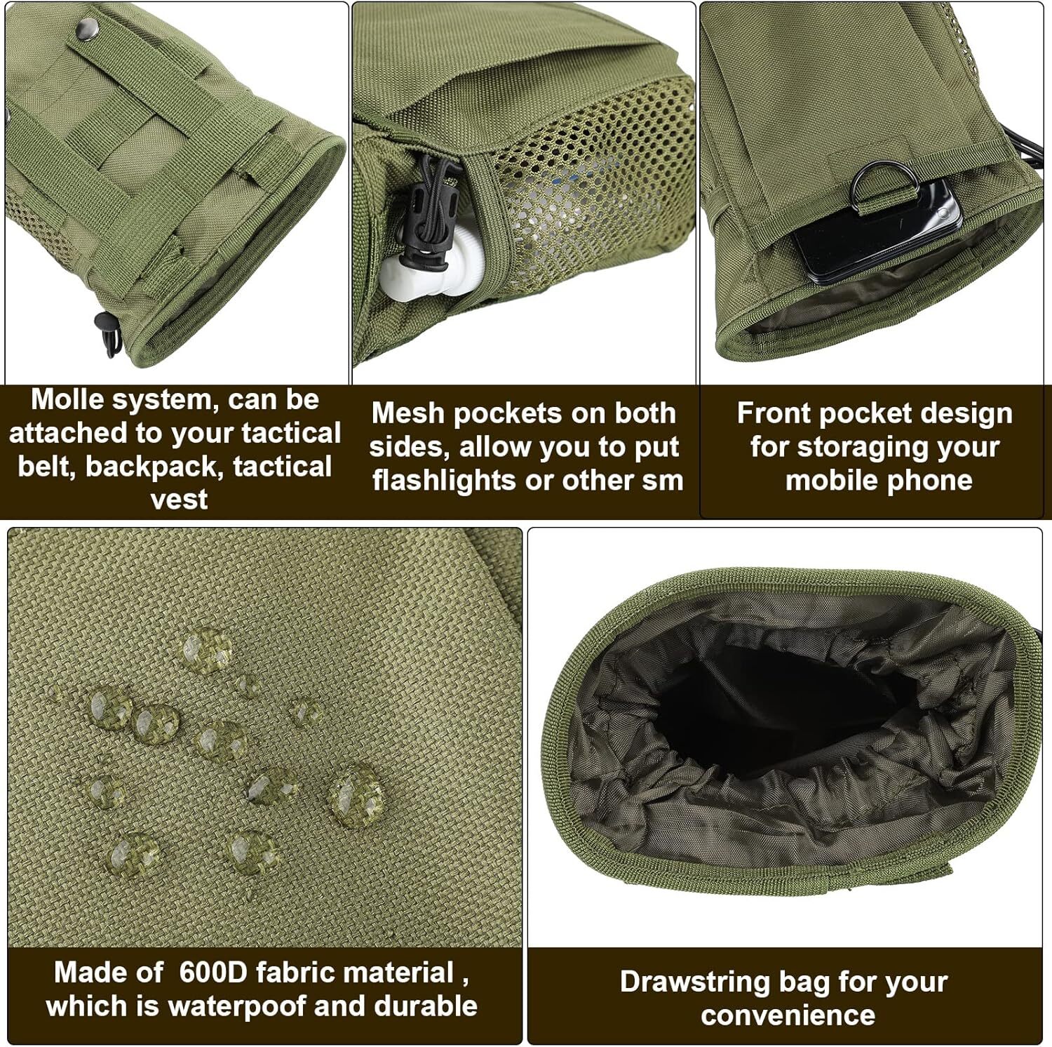 Tactical Colored Dump Pouch Military Belt Pouch Molle Adjustable Hip Holster Bag