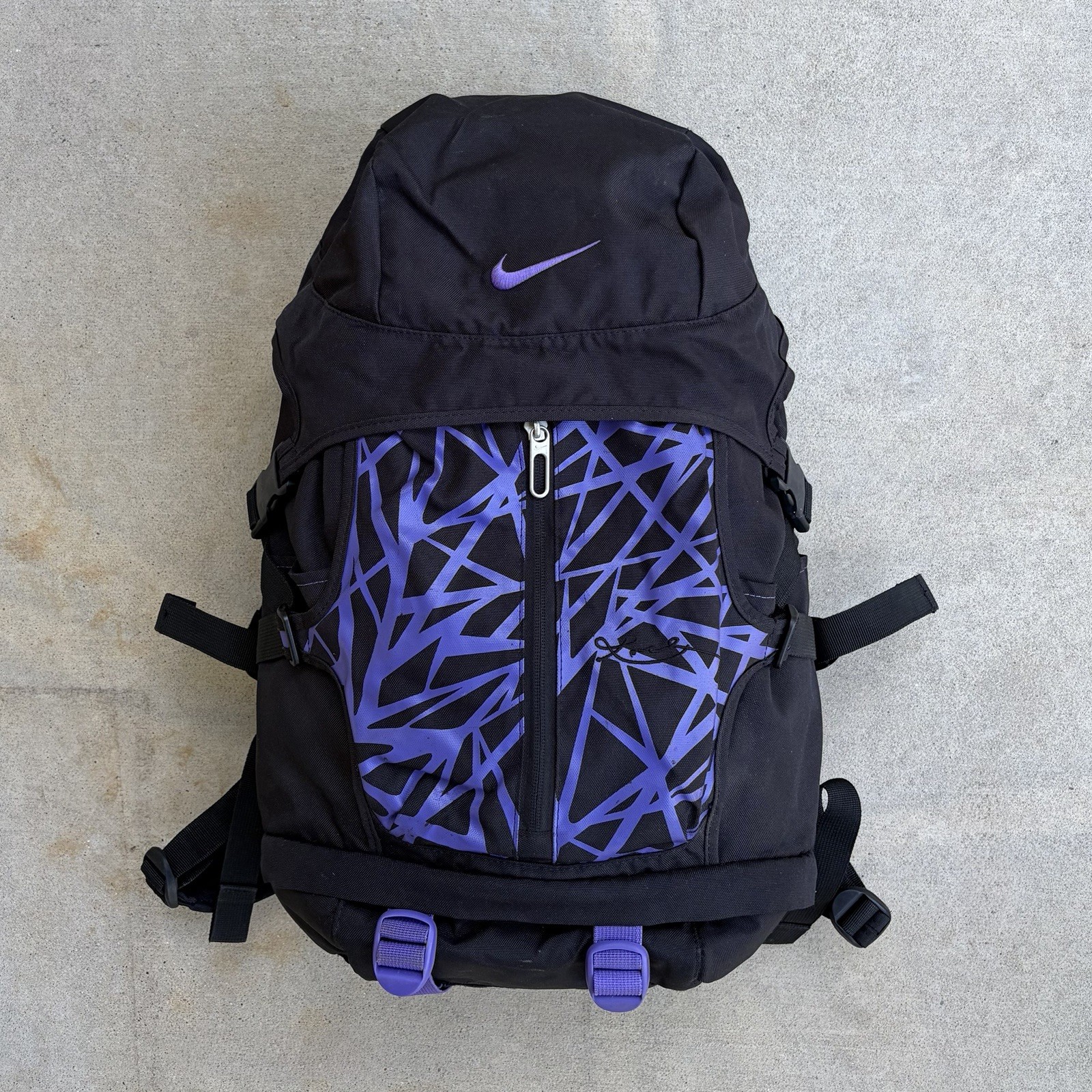 Rare Nike Kobe Bryant KB24 Basketball Backpack Black Purple Vintage Mamba Bag