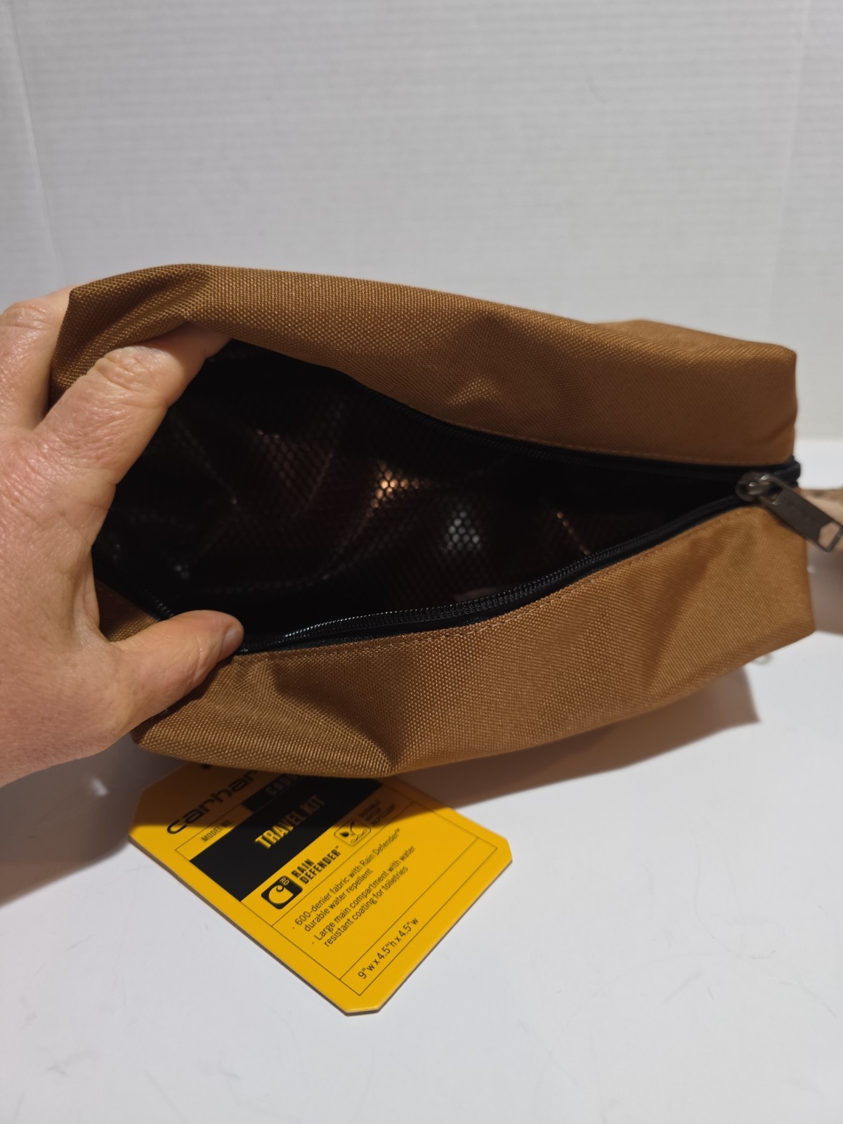 Carhartt Travel Bag CA0555 9×4.5×4.5in Brown NWT