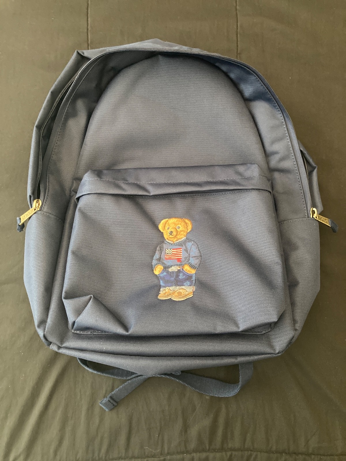 Polo Ralph Lauren Polo Bear Embroidered Backpack 12.25″W × 5″D × 17.75″H