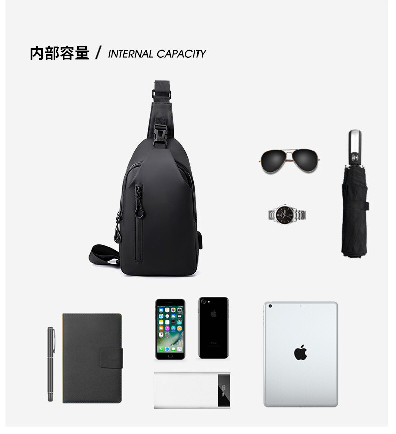 Men’s Single Shoulder Crossbody Bag, Sports Shoulder Bag, Leisure Backpack