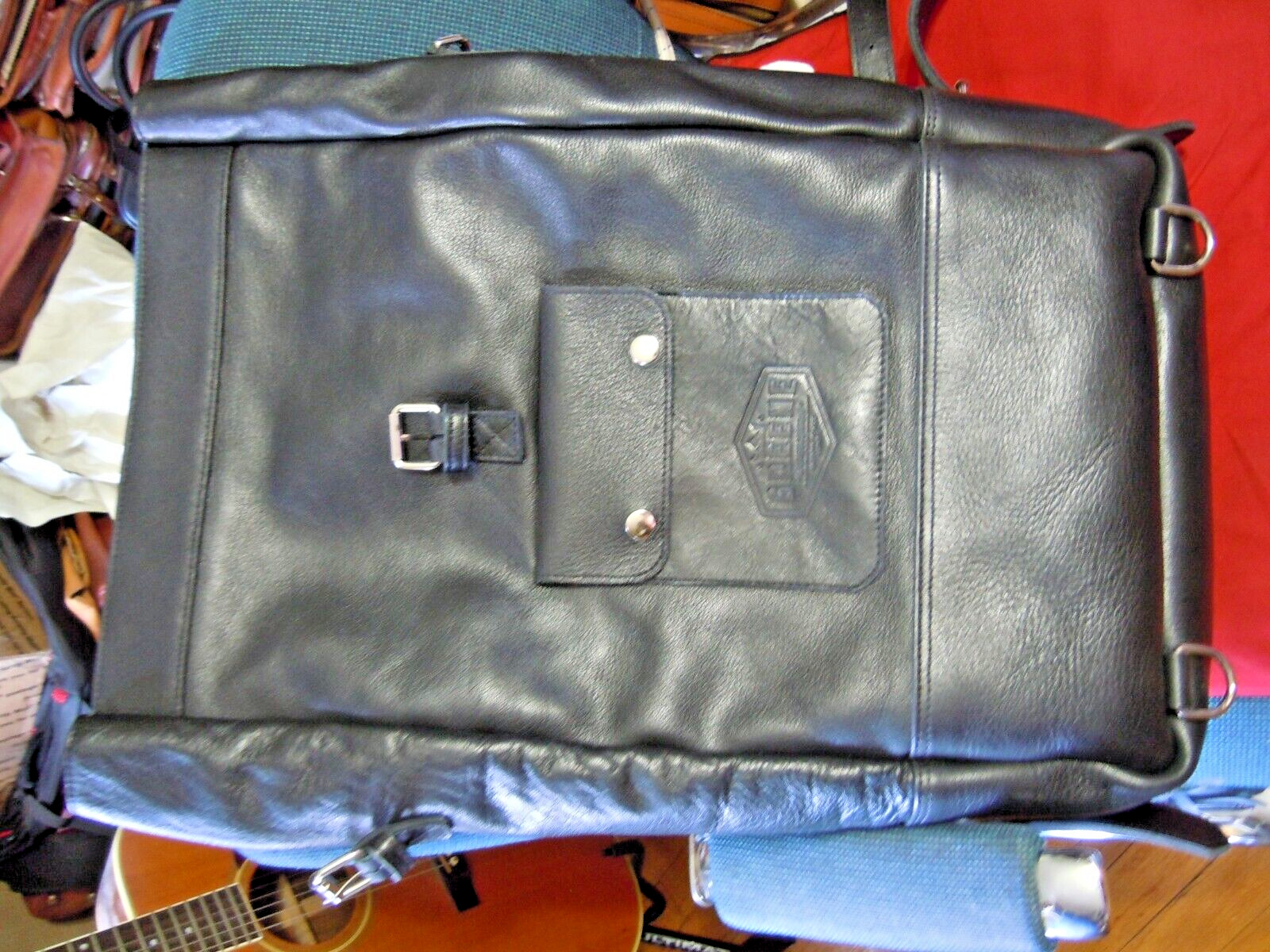 NEW Greene Leather Com. ROLL TOP HEAVY BUFFALO LEATHER BACKPACK MESSENGER USA