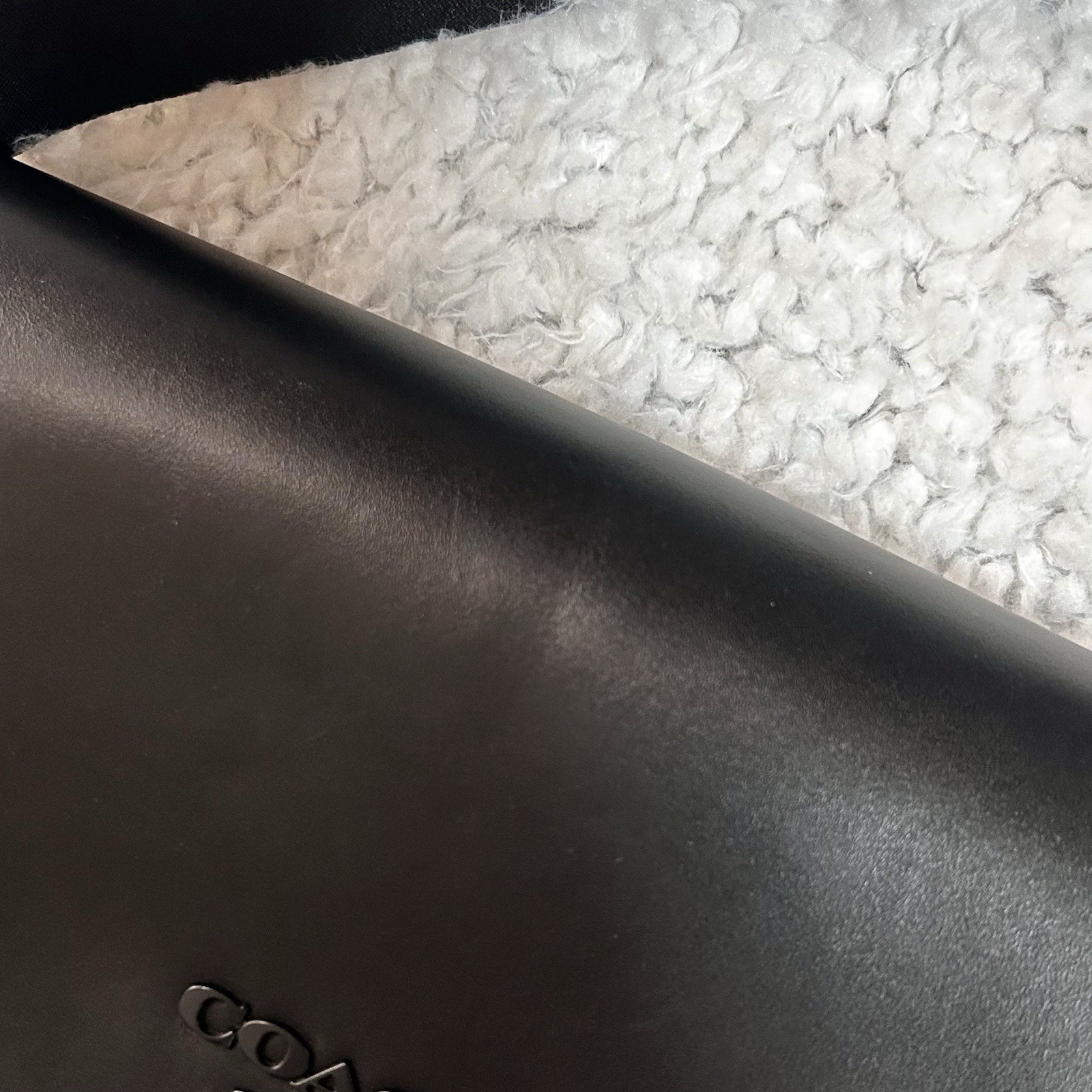 Coach Signature Monogram Messenger Crossbody Bag Black/Gray Magnetic Strap