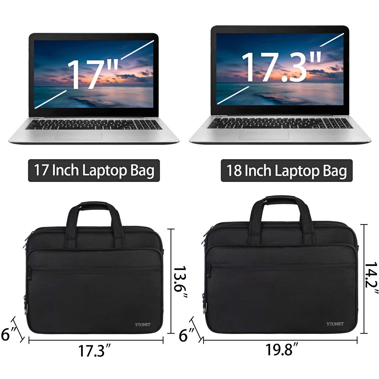 Ytonet Laptop Briefcases for Men, 17 Inch Expandable Briefcase Computer Bags