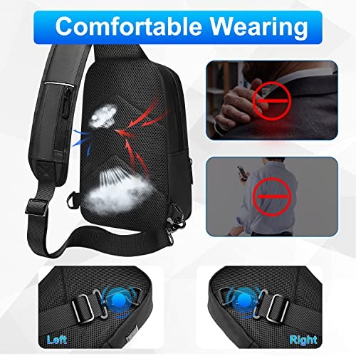 men’s messenger backpack – waterproof travel bag with usb charging port,
