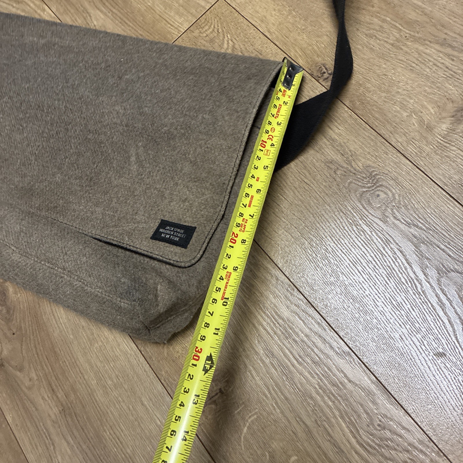 Jack Spade Warren Street Brown Wool Laptop Field Messenger Bag