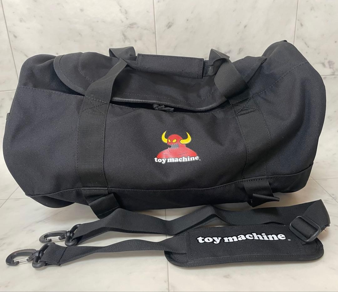 TOY MACHINE Boston Bag Black Adjustable Strap 27x47x28cm