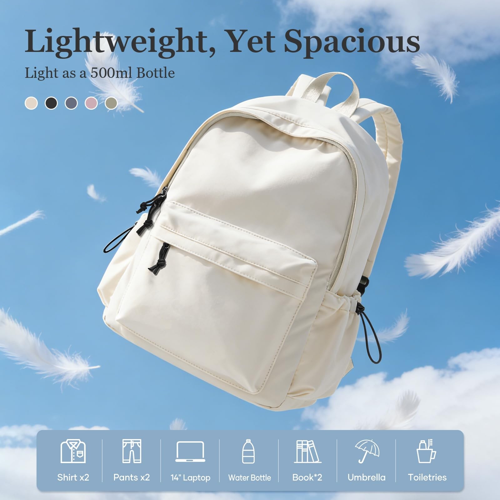 White Bookbags For Teen Girls Boys Waterproof College Backpack Middle School …