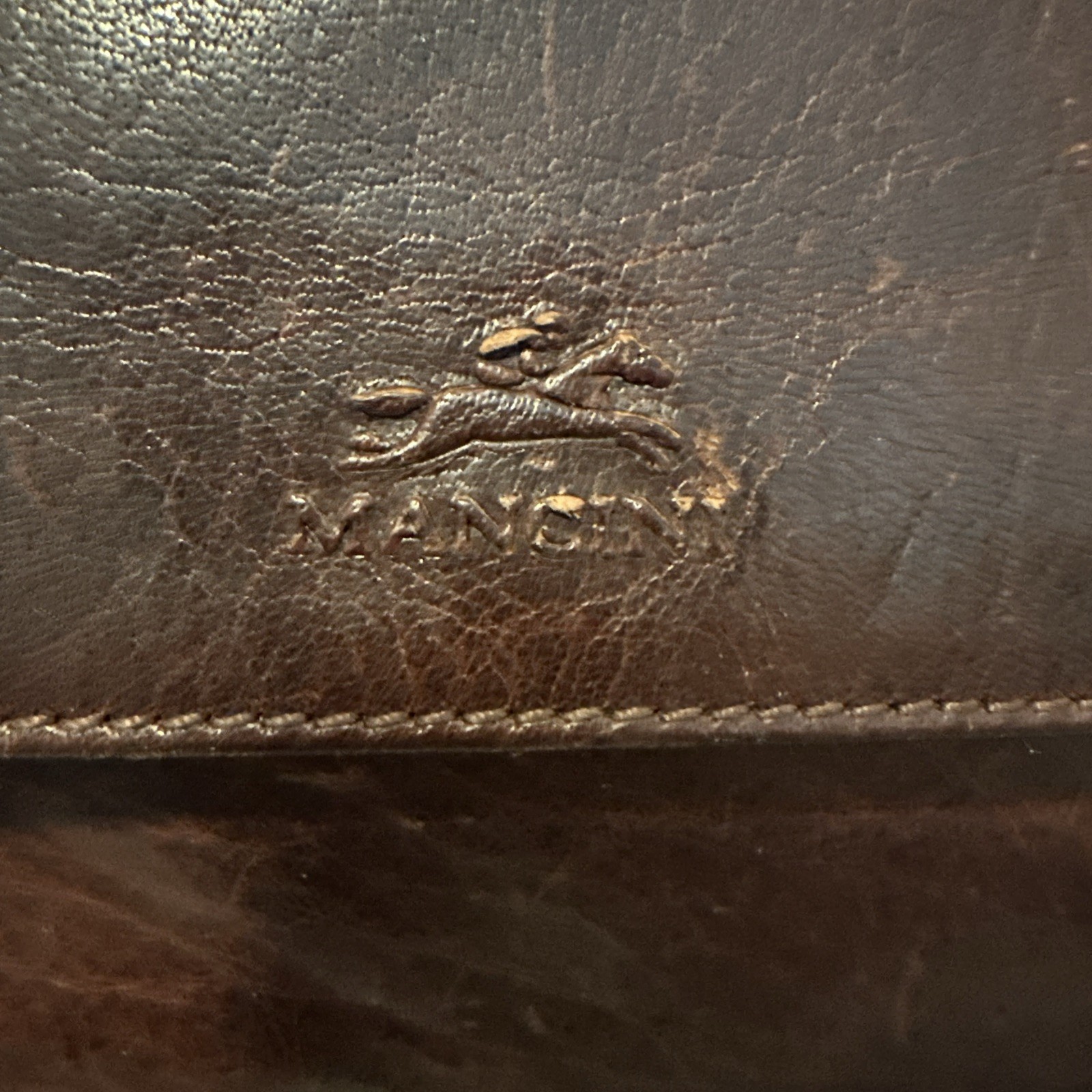 Mancini Buffalo Leather Backpack 15.6″ Laptop Bag Brown Front /side Pockets RFID