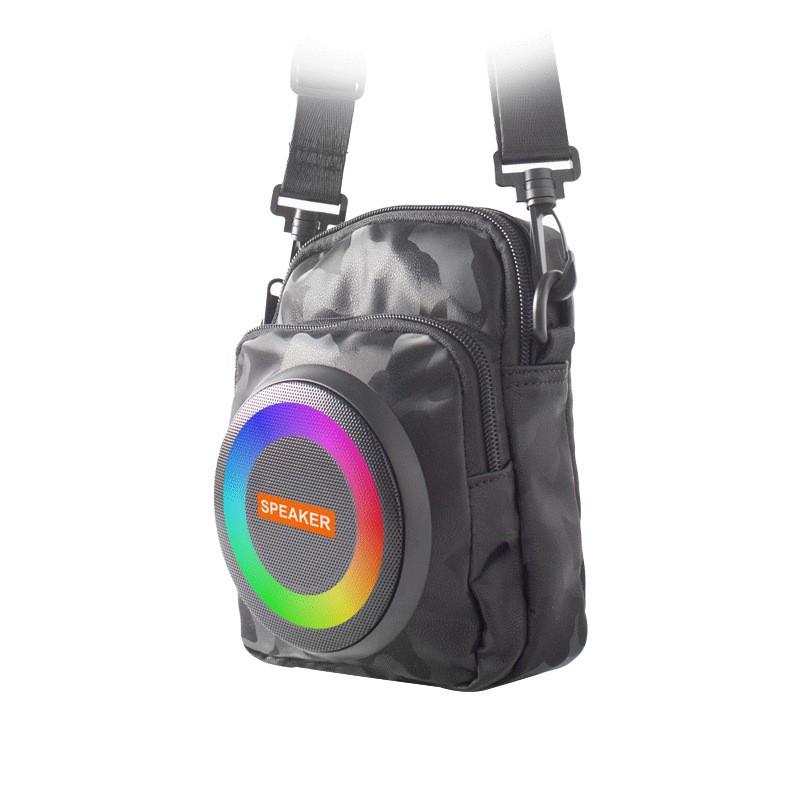 Portable Crossbody Sling Shoulder Bag With Bluetooth Speaker For Hiking Cycling