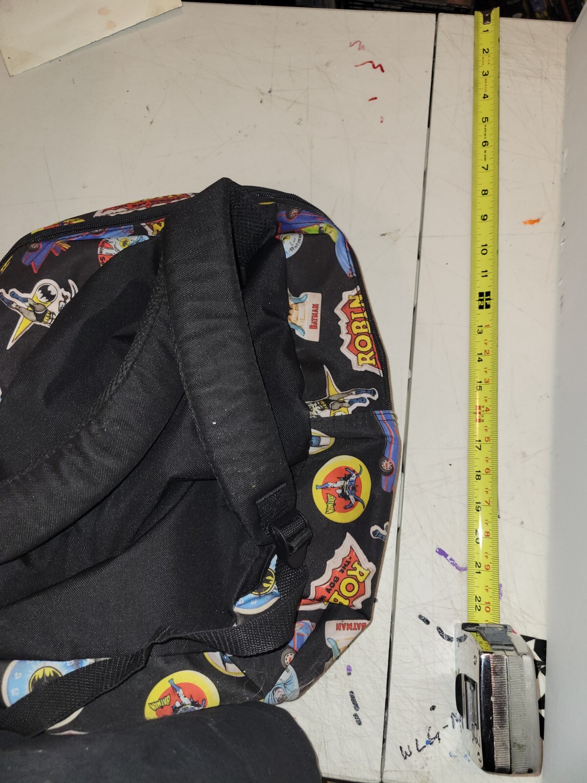 silver age Batman Print Backpack /16″ School Book Bag / Pre-Owned