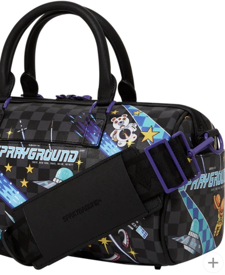 🔥SOLD OUT FOREVER 🔥 Sprayground WTF Alien Invasion Mini Duffle Bag Checkered