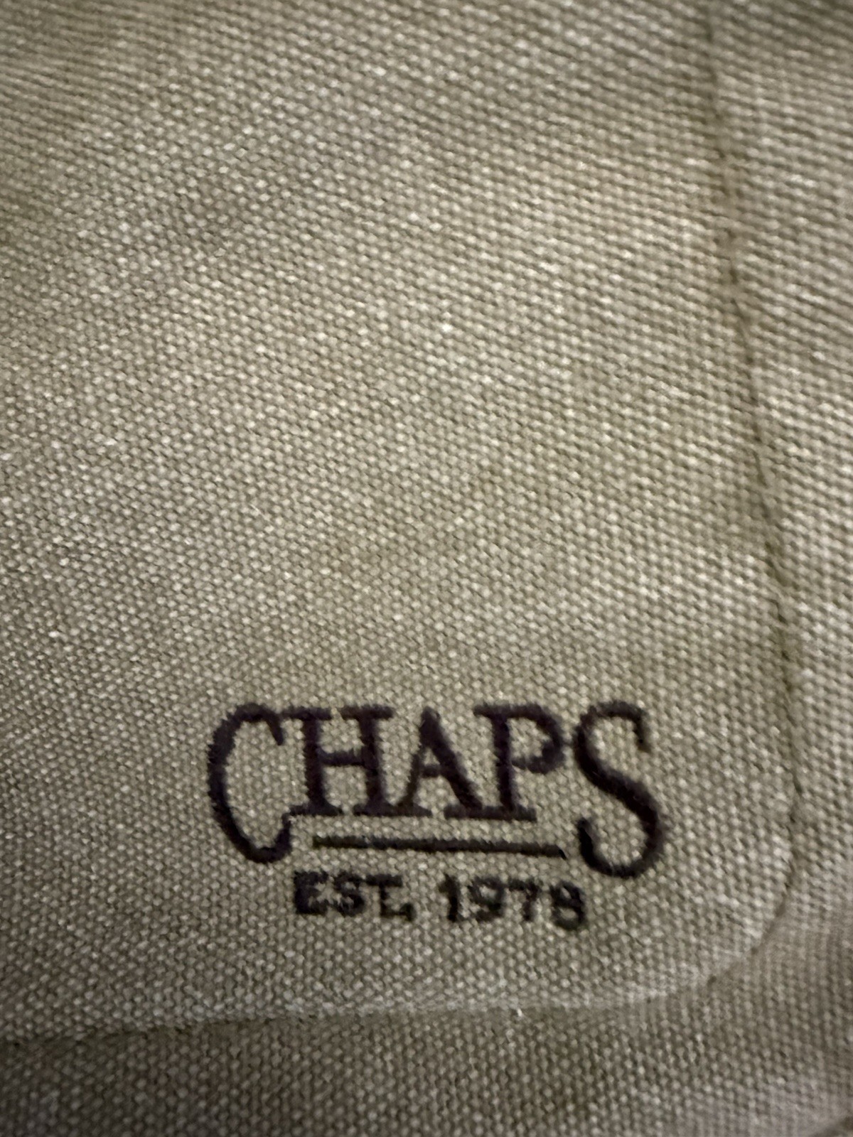 CHAPS Messenger Canvas Laptop Shoulder Bag Elmhurst Business. Green- Brown