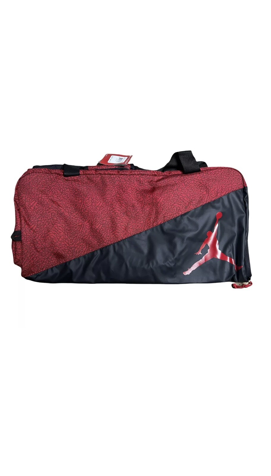 🔥Nike Air Jordan Jumpman Duffel Sports Gym Bag Red/Black 9A1908-R78 Shoe Pocket