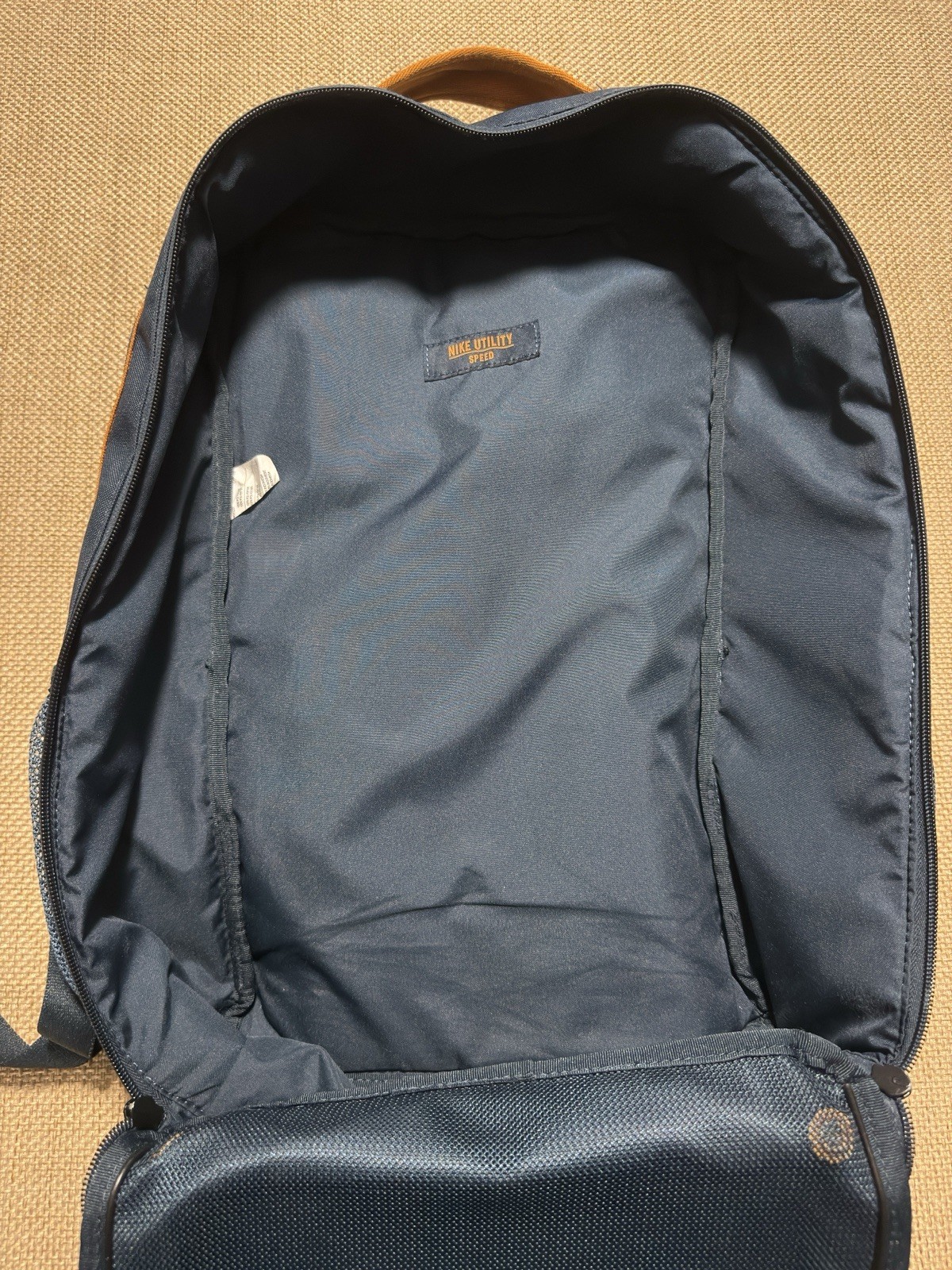 Nike Utility Speed Training Backpack Navy Blue Cargo Hiking Heavyweight Bag
