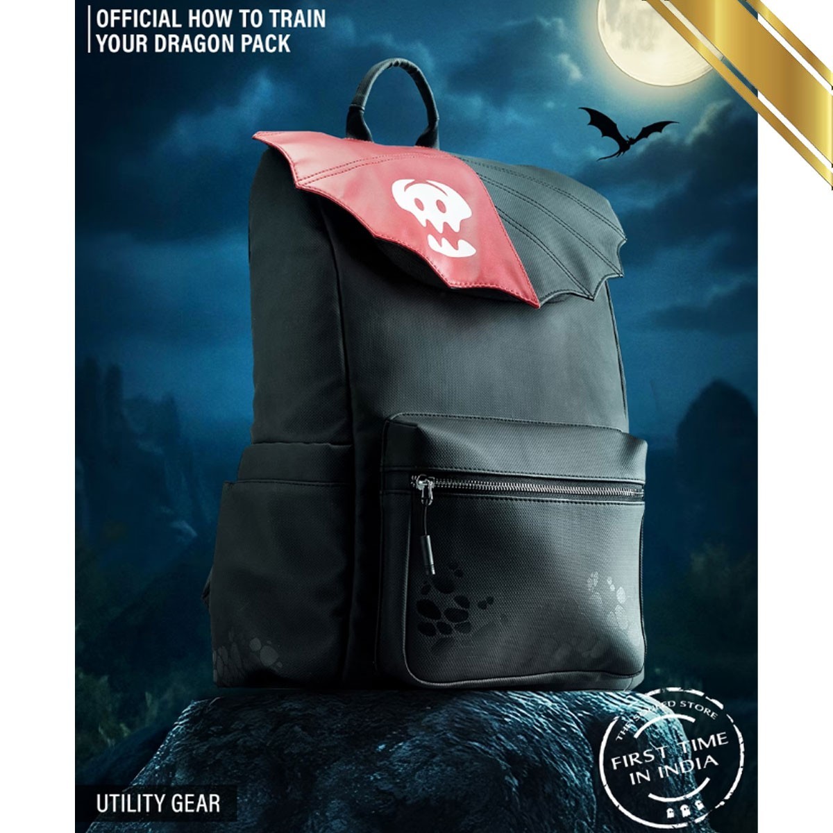 HTTYD Night Fury Utility Gear Backpack Heavy Duty Dragon Bag – Official Licensed