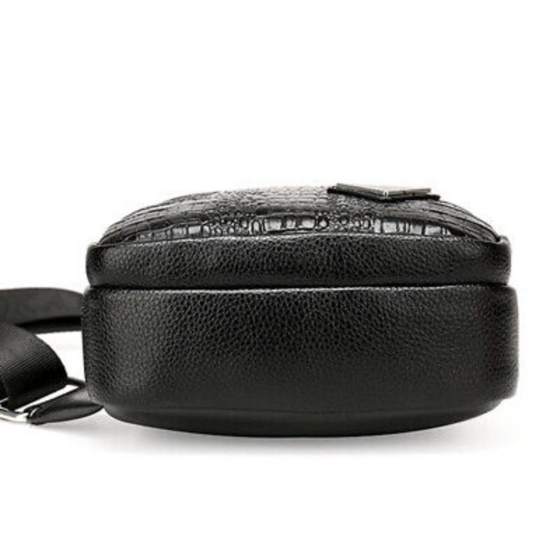 Men’s Leather Crocodile Pattern Sling Shoulder Bag Crossbody Bags Clutch Wallet