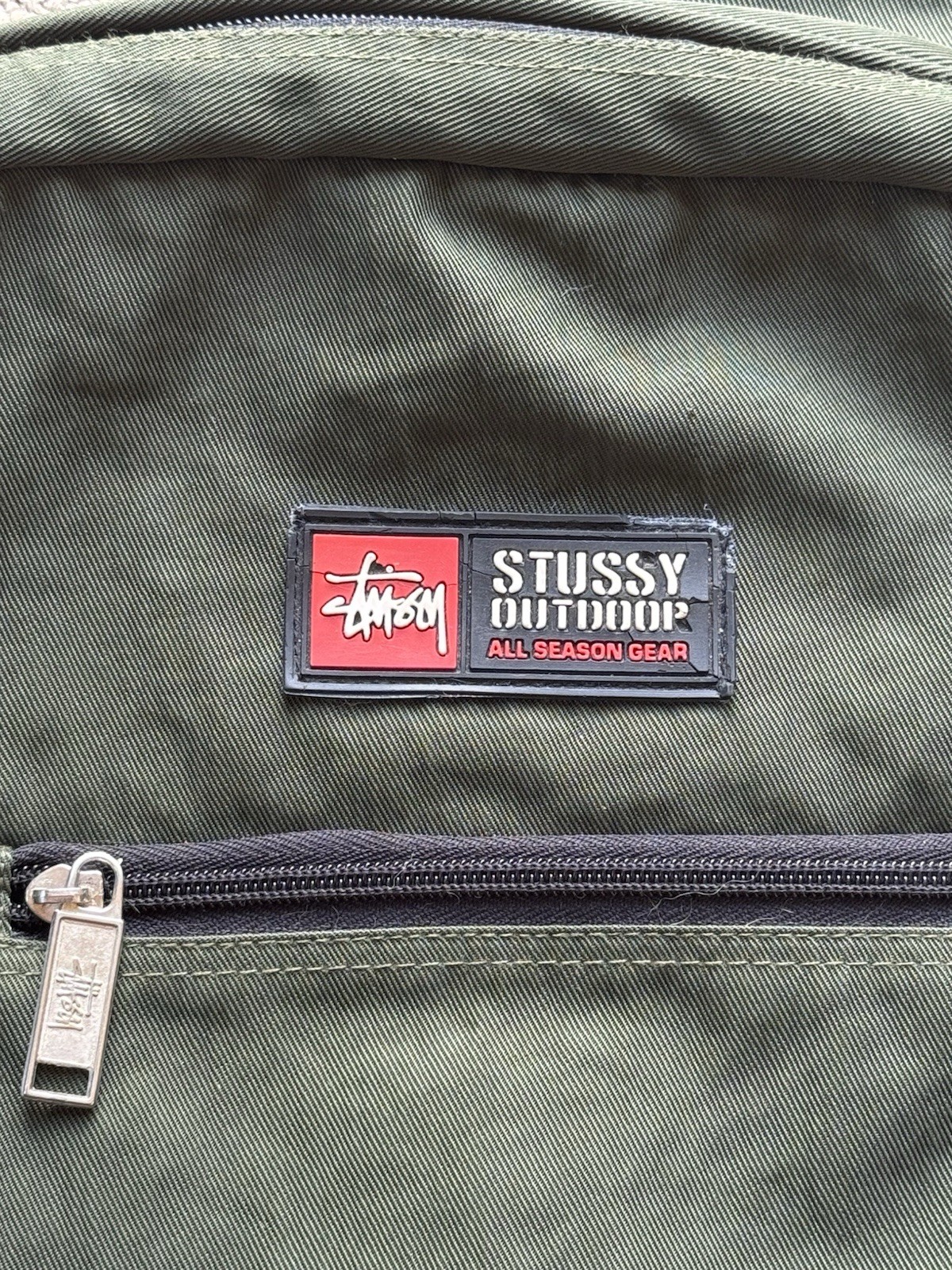 Y2K Stussy Cross Body Shoulder Bag Single Strap Side Green Appendix Stussy Troop