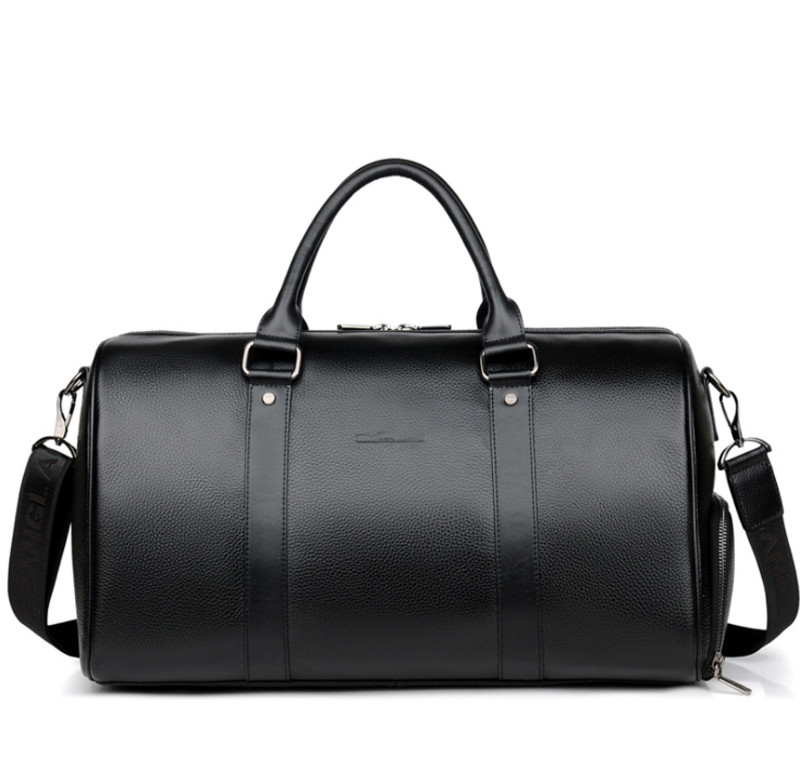 US New Men Leather Duffel Shoulder Bag Large Travel Overnight Luggage Handbag
