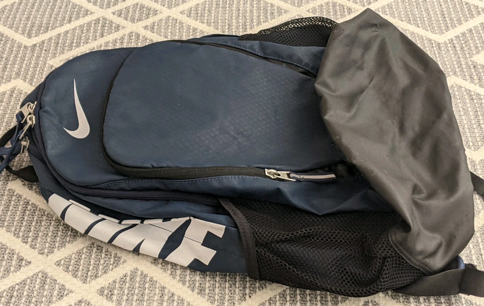 Nike Team Training Max Air Backpack Navy Blue Black, BA4890 412 Travel Gym Bag