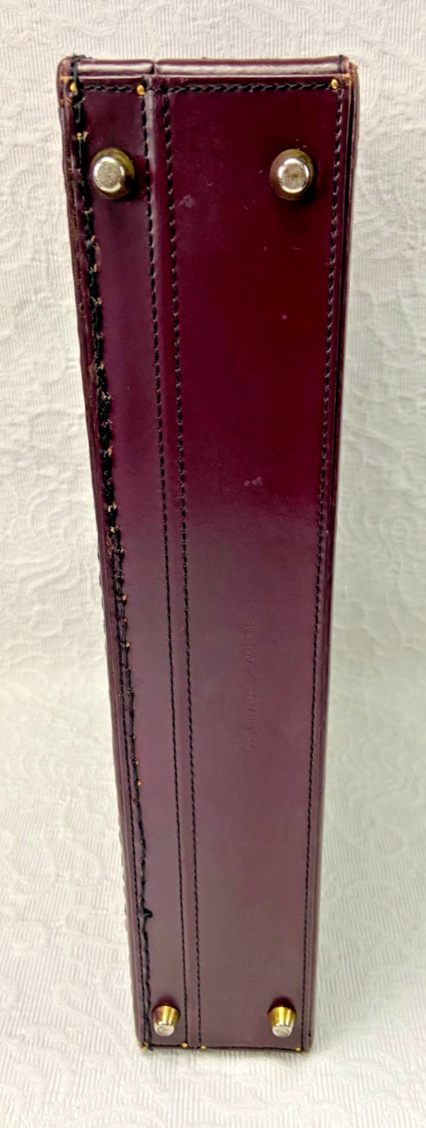 Top Grain Genuine Leather Red Briefcase Attache Document Case
