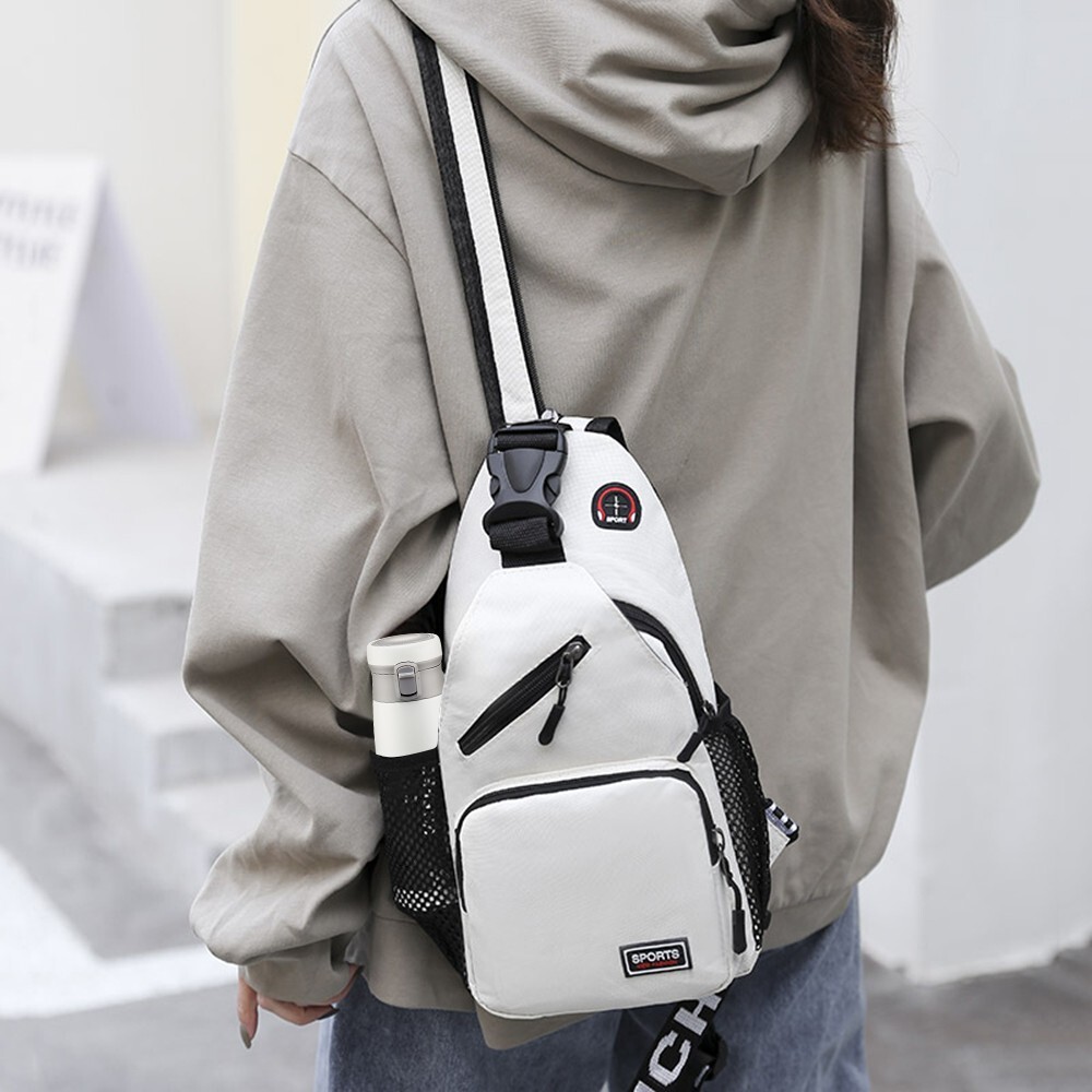 Nylon Versatile Casual Breast Bag Variable Shoulder Strap Pack Backpack Crossbag