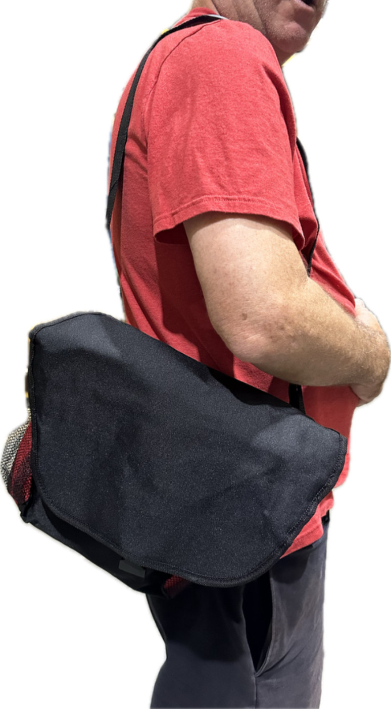Vertical Messenger Laptop Bag College Business Travel Straps Backpack Shoulder