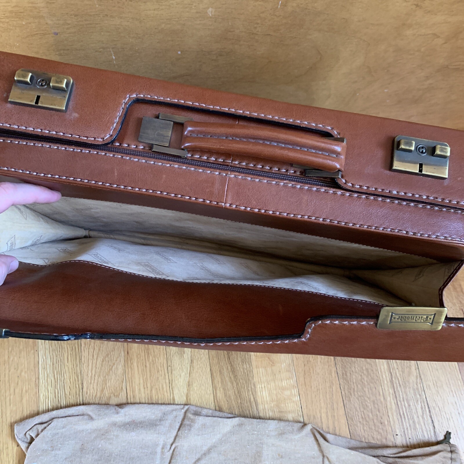Vintage Pielnoble Leather Business Briefcase Messenger Bag RARE Made in Spain