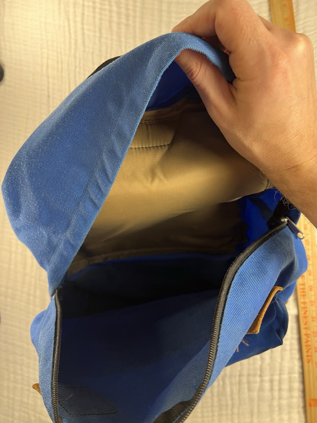 Vintage MARTY MCFLY BTTF Blue 80s Eastpak Backpack USA Made Leather Bottom