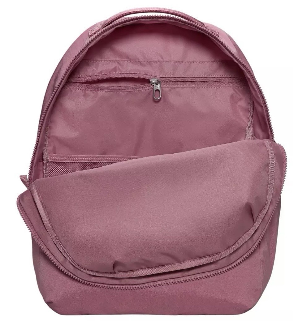 Nike Aura Backpack, 24L, Elemental Pink/Silver Travel Carry On Book Bag