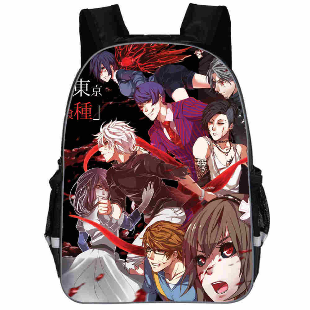 3D Print Tokyo Ghoul Anime School Backpack Travel Bag 11/13/16/18″
