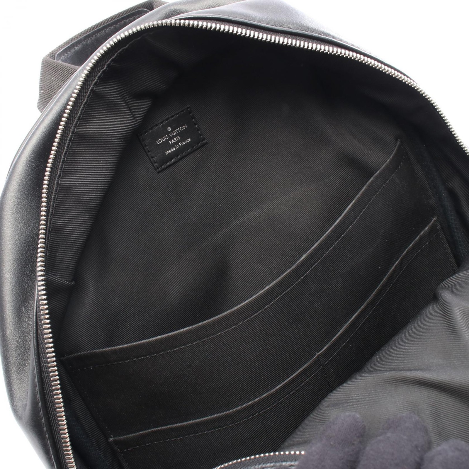 Louis Vuitton Josh NV Backpack Black PVC Canvas Leather Used 39cm