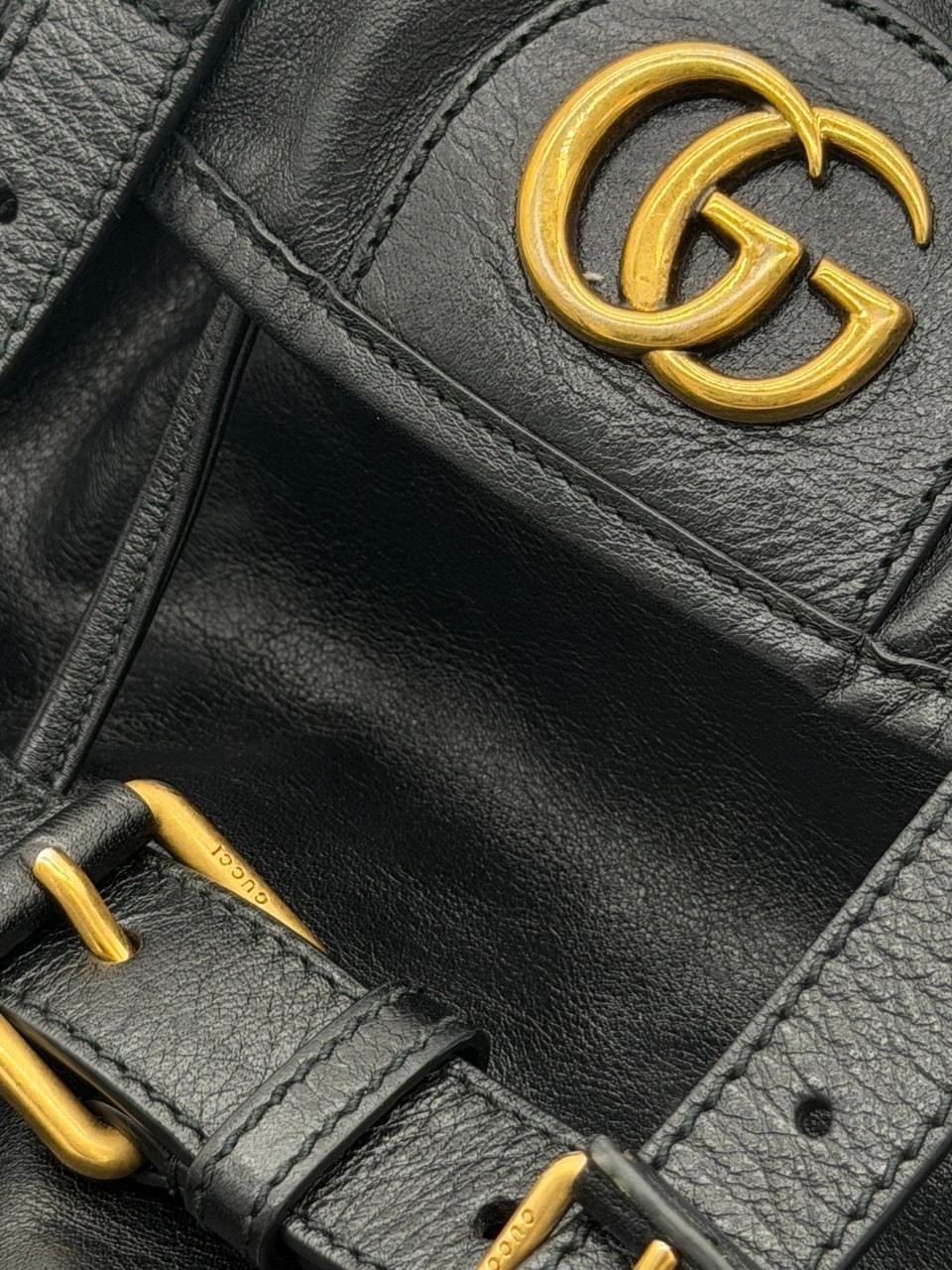 Gucci Re (Belle) gg marmont multipocket used backpack, in good condition, unisex