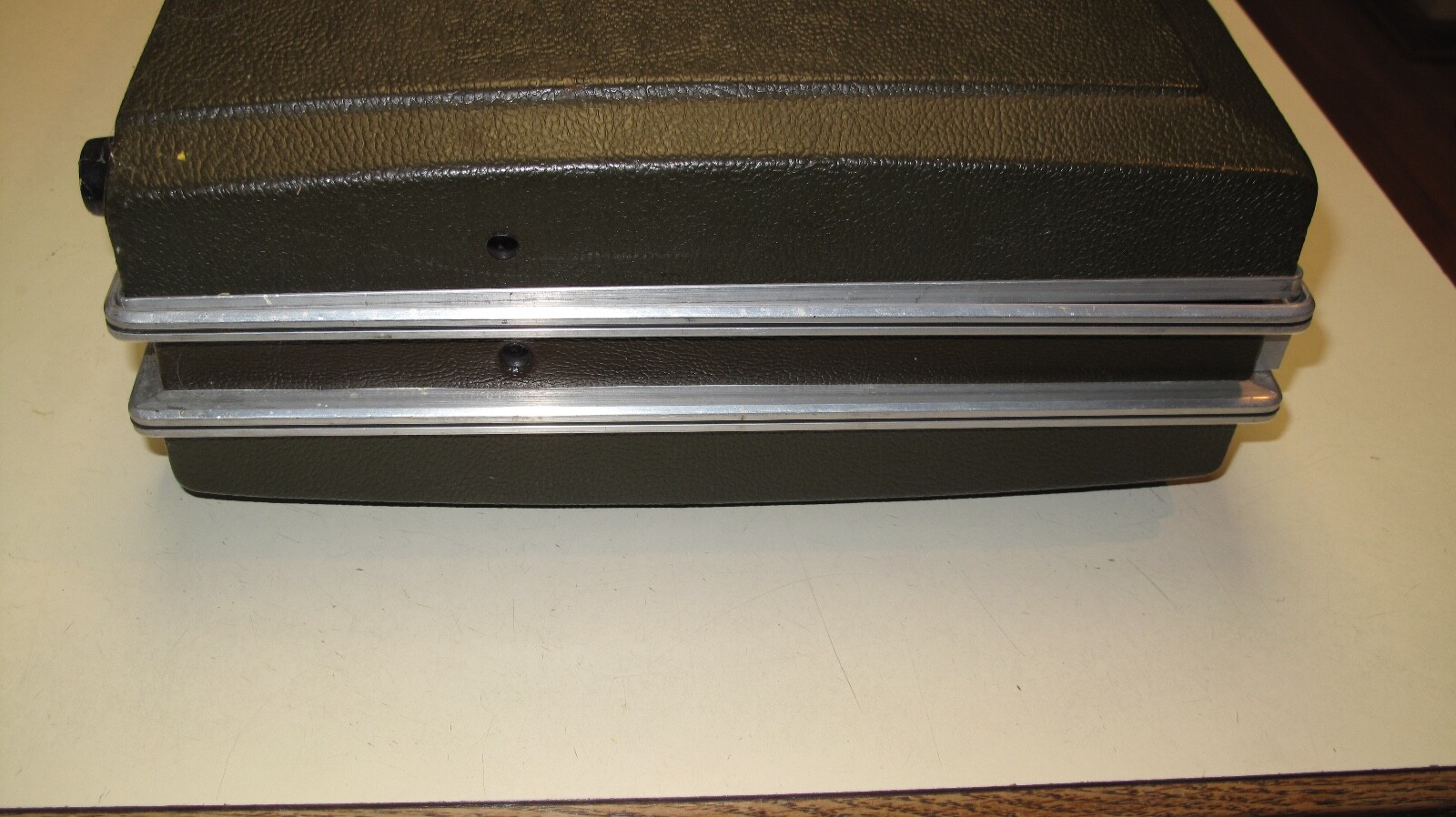 Vintage STEBCO Briefcase Attaché Salesman Hard Case No Keys USA 17″X12X3 Black